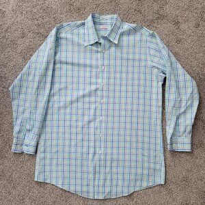 Men's Izod Button down Shirt 17 1/2  35/36 Tall